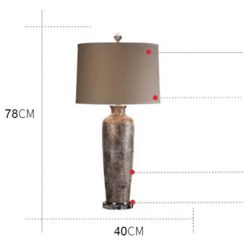 Vintage Ceramic Lamp | Reptile Skin | for Living Room - Table Lamps