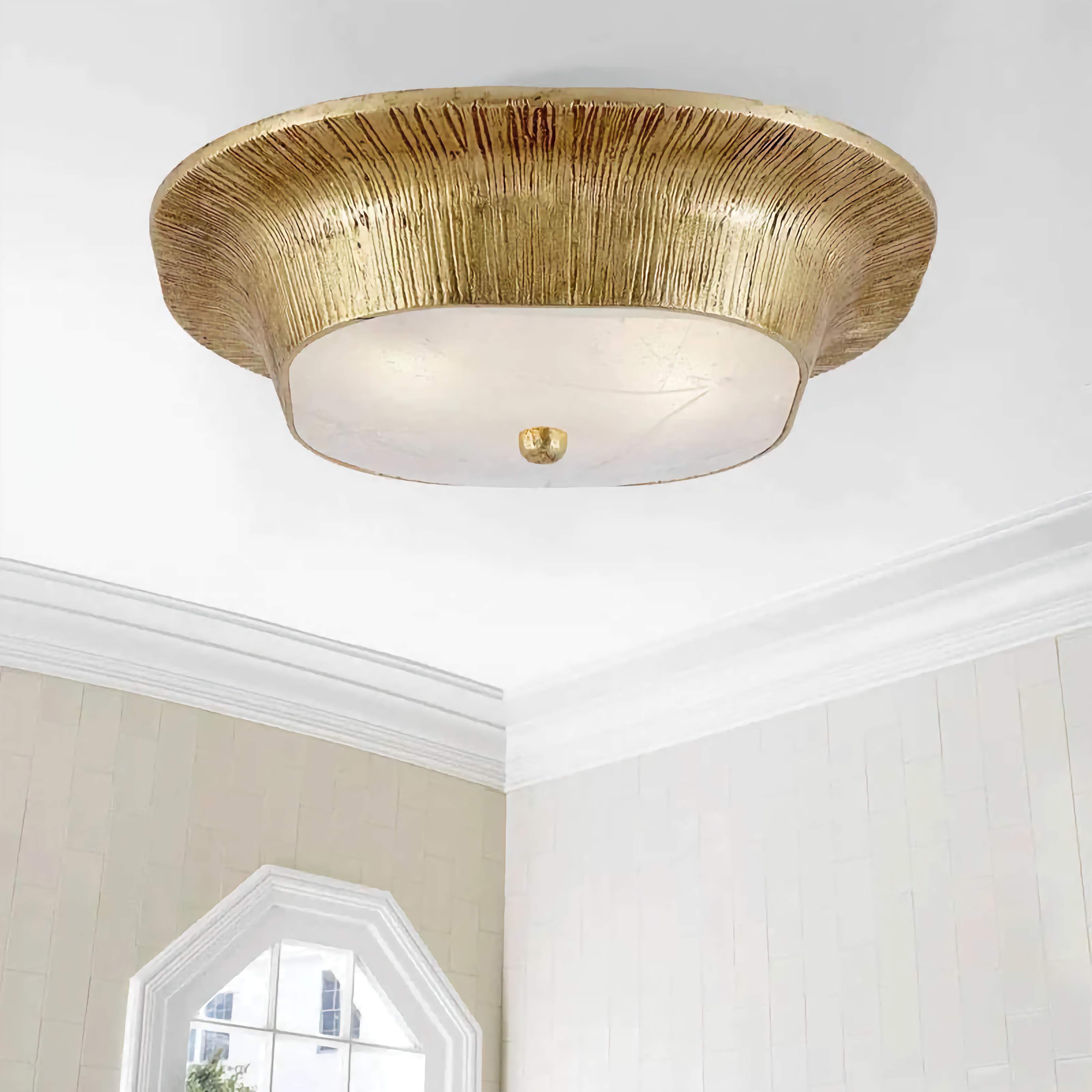 Resin Flush Mount Ceiling Light – Elegant Low-profile Fixture for Low Ceilings