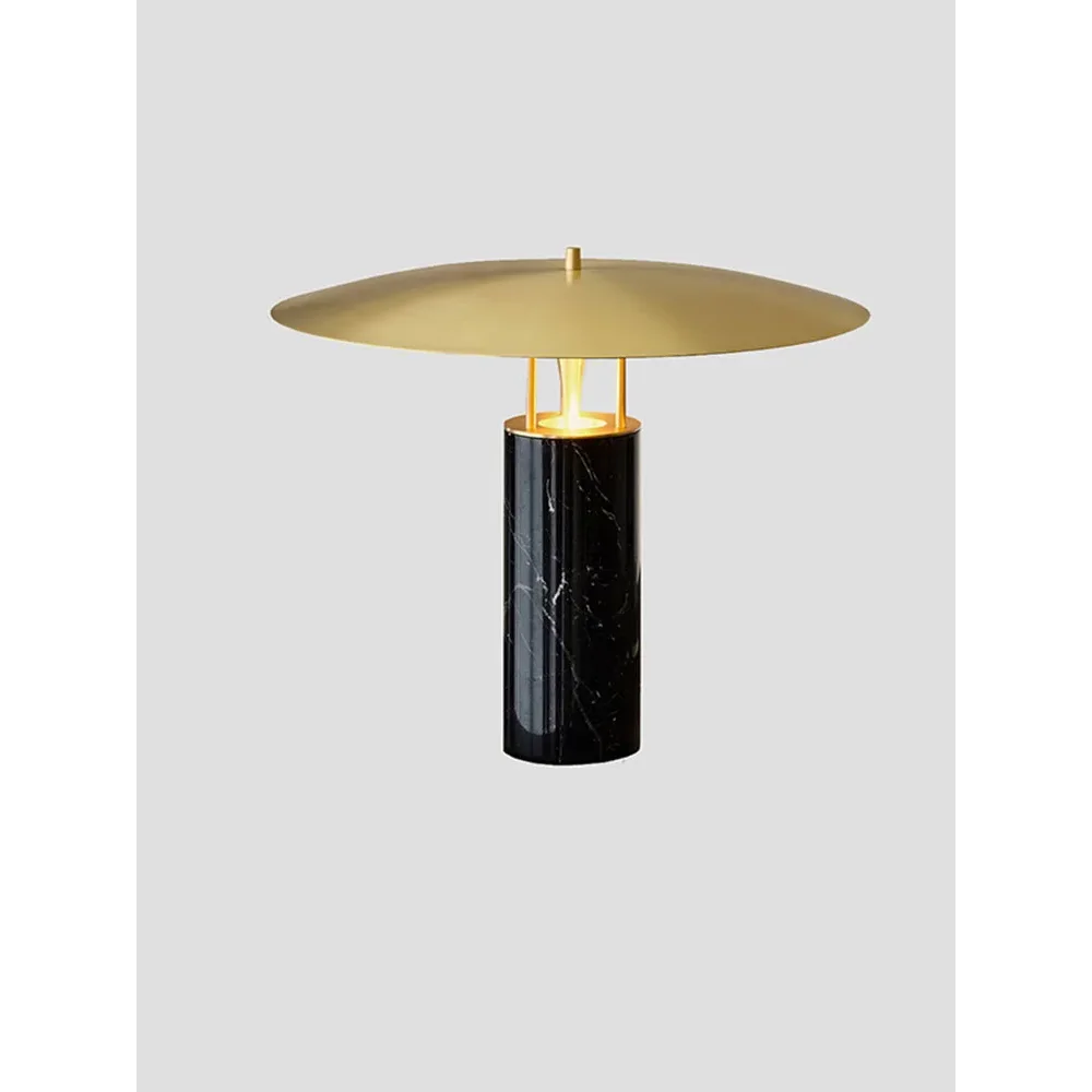 Cave-stone inspired marble lamp in a living room