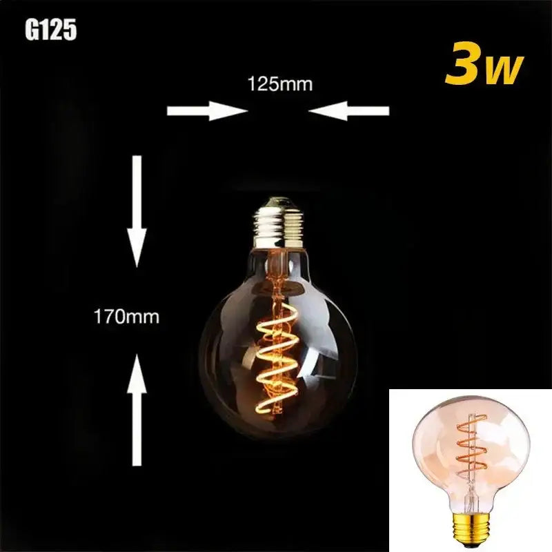 Retro Vintage Led Filament Bulb | Warm White Dimmable Decorative Light for Living Room Bedroom or Industrial Spaces