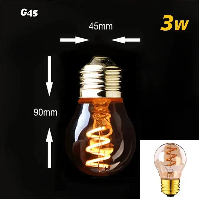 Retro Vintage Led Filament Bulb | Warm White Dimmable Decorative Light for Living Room Bedroom or Industrial Spaces