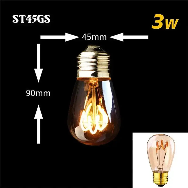 Retro Vintage Led Filament Bulb | Warm White Dimmable Decorative Light for Living Room Bedroom or Industrial Spaces
