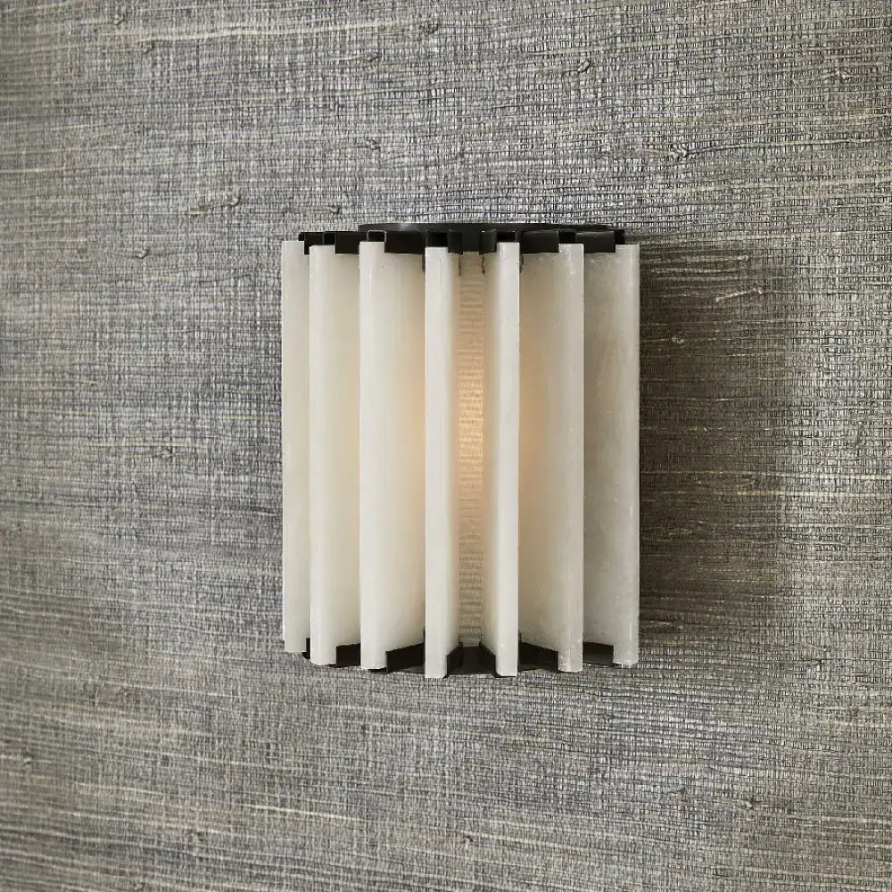 Ribbed Alabaster Panel Sconce | Architectural Wall Light - Sconces