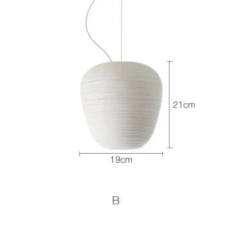 Rituals White Glass Pendant Lamp for Japandi Decor | Minimalist Hanging Light