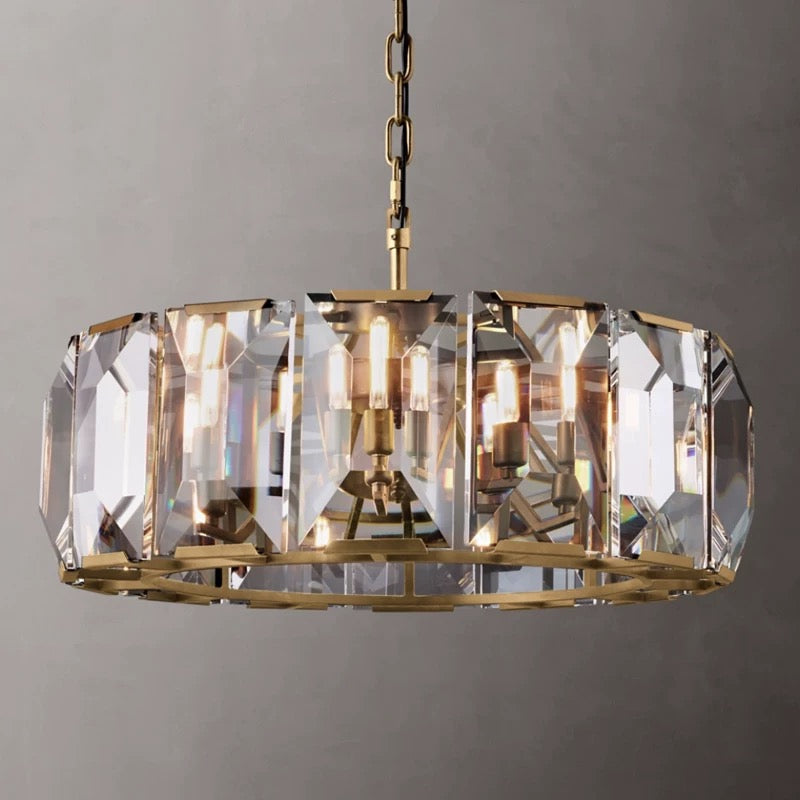 ROUND CRYSTAL HALO CHANDELIER | CLPORH009K - Chandeliers