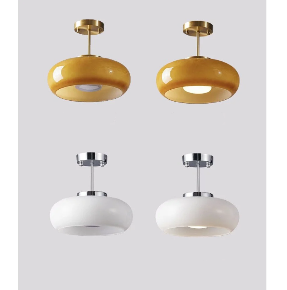 Mid Century Modern Glass Stone Ceiling Lights for Kitchens Dining Rooms and Bedrooms