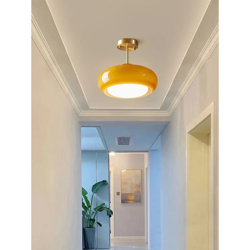 Mid Century Modern Glass Stone Ceiling Lights for Kitchens Dining Rooms and Bedrooms