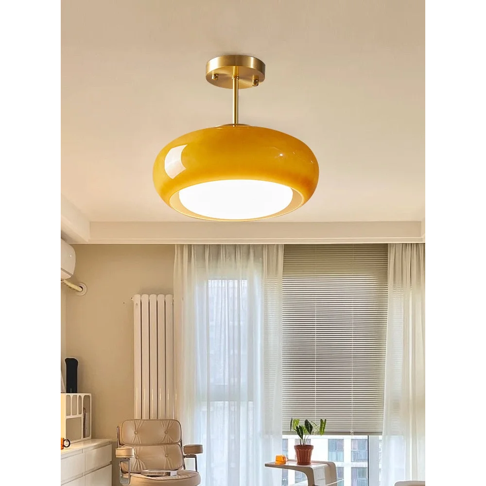 Mid Century Modern Glass Stone Ceiling Lights for Kitchens Dining Rooms and Bedrooms