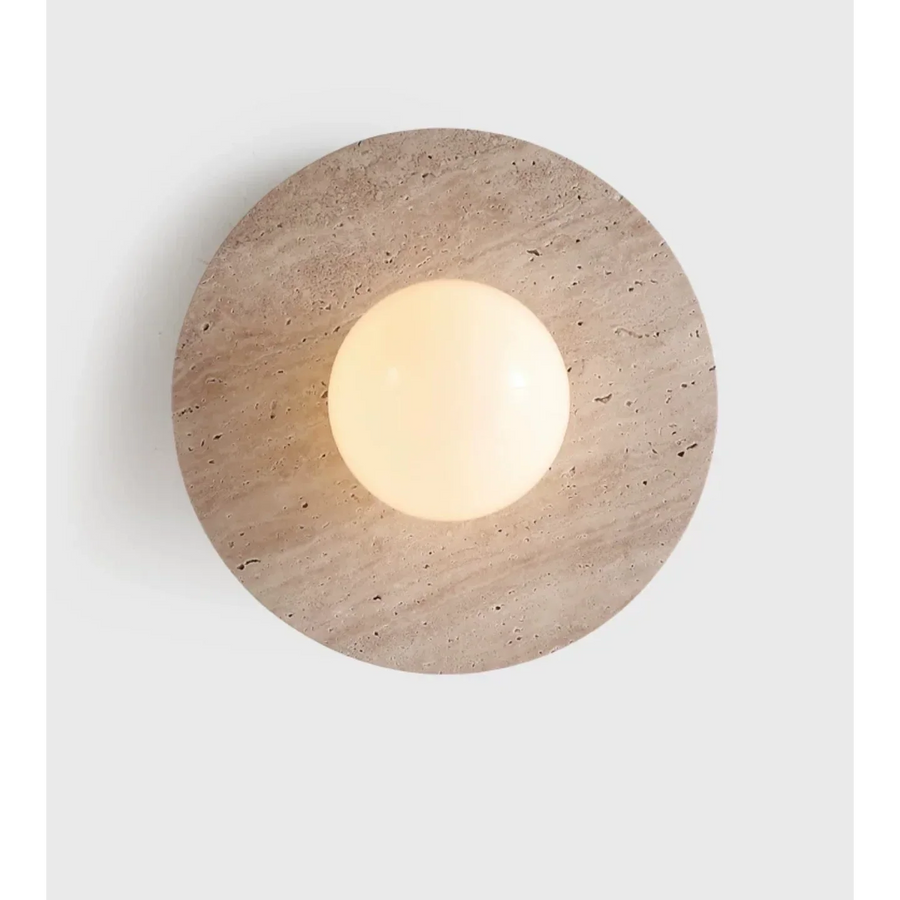 Round Marble Wall Light