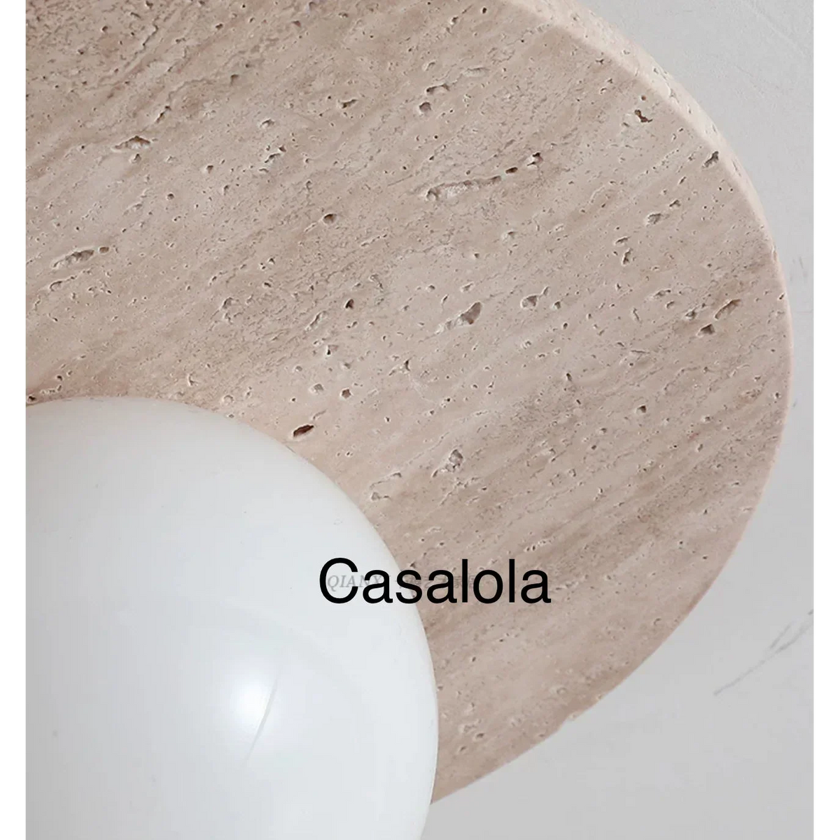 Marble Wall Light 28cm | Round Natural Stone Sconce Modern Minimalist Living Room & Hallway Casalola Lights Luxury