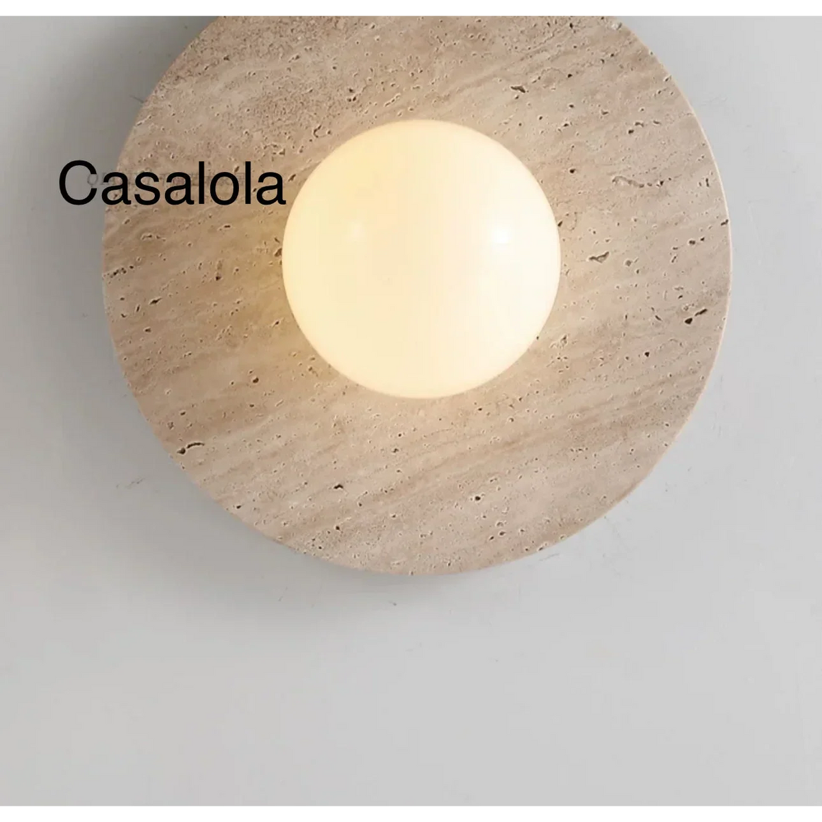 Marble Wall Light 28cm | Round Natural Stone Sconce Modern Minimalist Living Room & Hallway Casalola Lights Luxury
