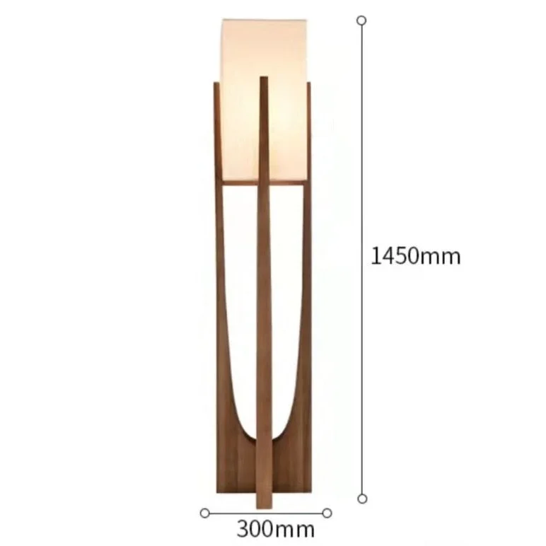 Wood Floor Lamp Parchment Shade | 52 to 145cm Walnut or Ash E26/e27 Dimmable Option Japandi Casalola Lights Luxury