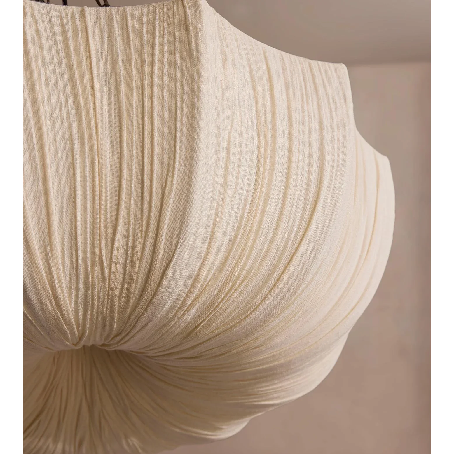 Wabi-sabi Pleated Fabric Pendant Light – Organic Modern Sculptural Chandelier Casalolalights Luxury Lamps for Interior