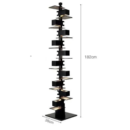 Wood & Iron Floor Lamp | Sculptural Mid-century Dimmable Table or Foyer Study Living Casalola Lights Luxury Lamps