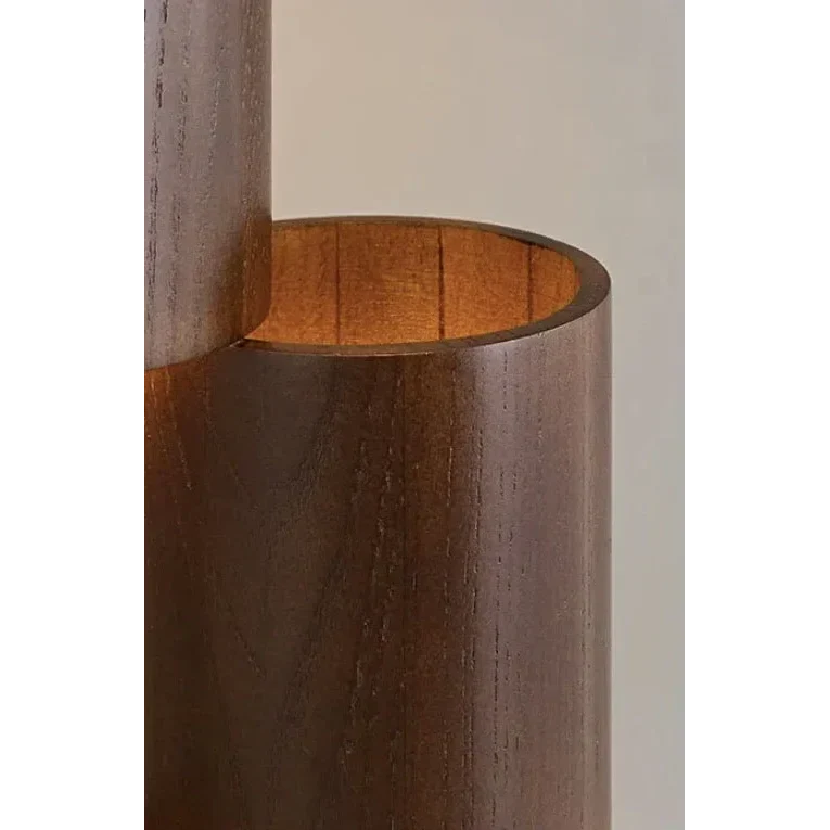 Solid Wood Floor Lamp Ash or Walnut | Tall Corner Light 8-light Japandi Dimmable Option Warm Glow Casalola Lights