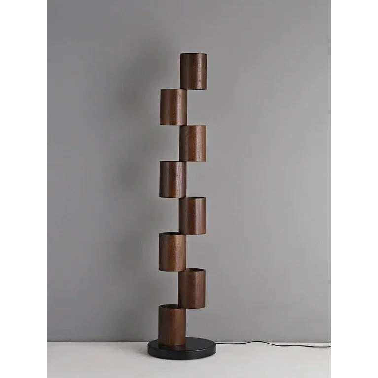 Solid Wood Floor Lamp | Sculptural Natural-grain Japandi Minimalist Living Room & Bedroom Casalolalights Luxury Lamps