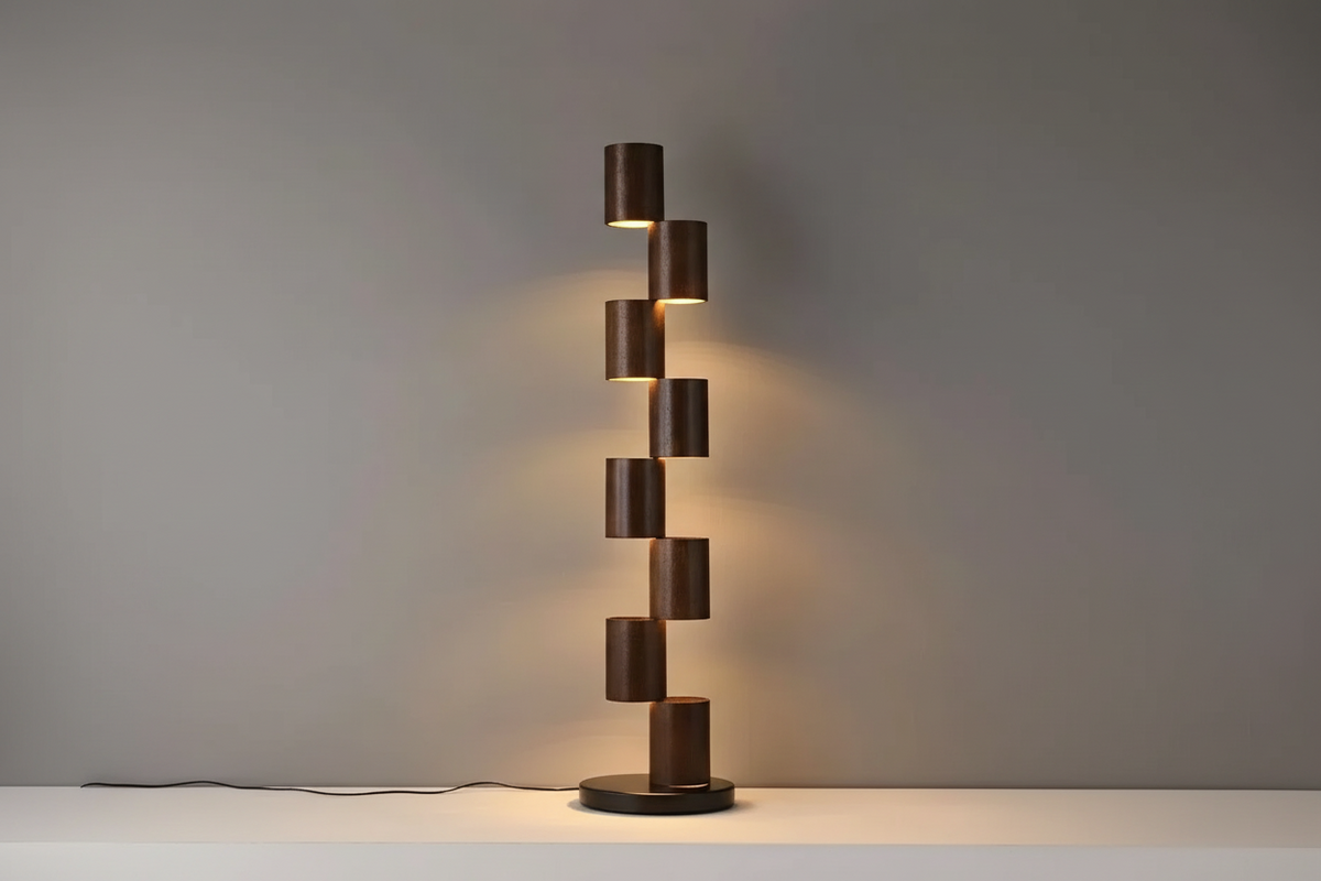 Solid Wood Floor Lamp | Sculptural Natural-grain Japandi Minimalist Living Room & Bedroom Casalolalights Luxury Lamps