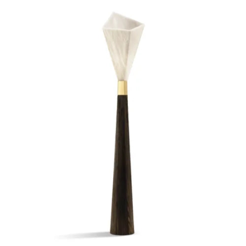 Black & Gold Sculpture Floor Lamp Resin Shade | 158cm Tall Foot Switch Dimmable Option 2700k Casalola Lights Luxury