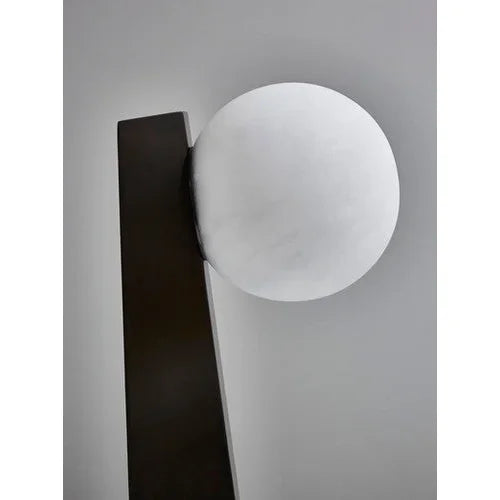 Patinated Steel Oblique Table Lamp | Studio Brera Sculptural – Dimmable Led Black for Living Room