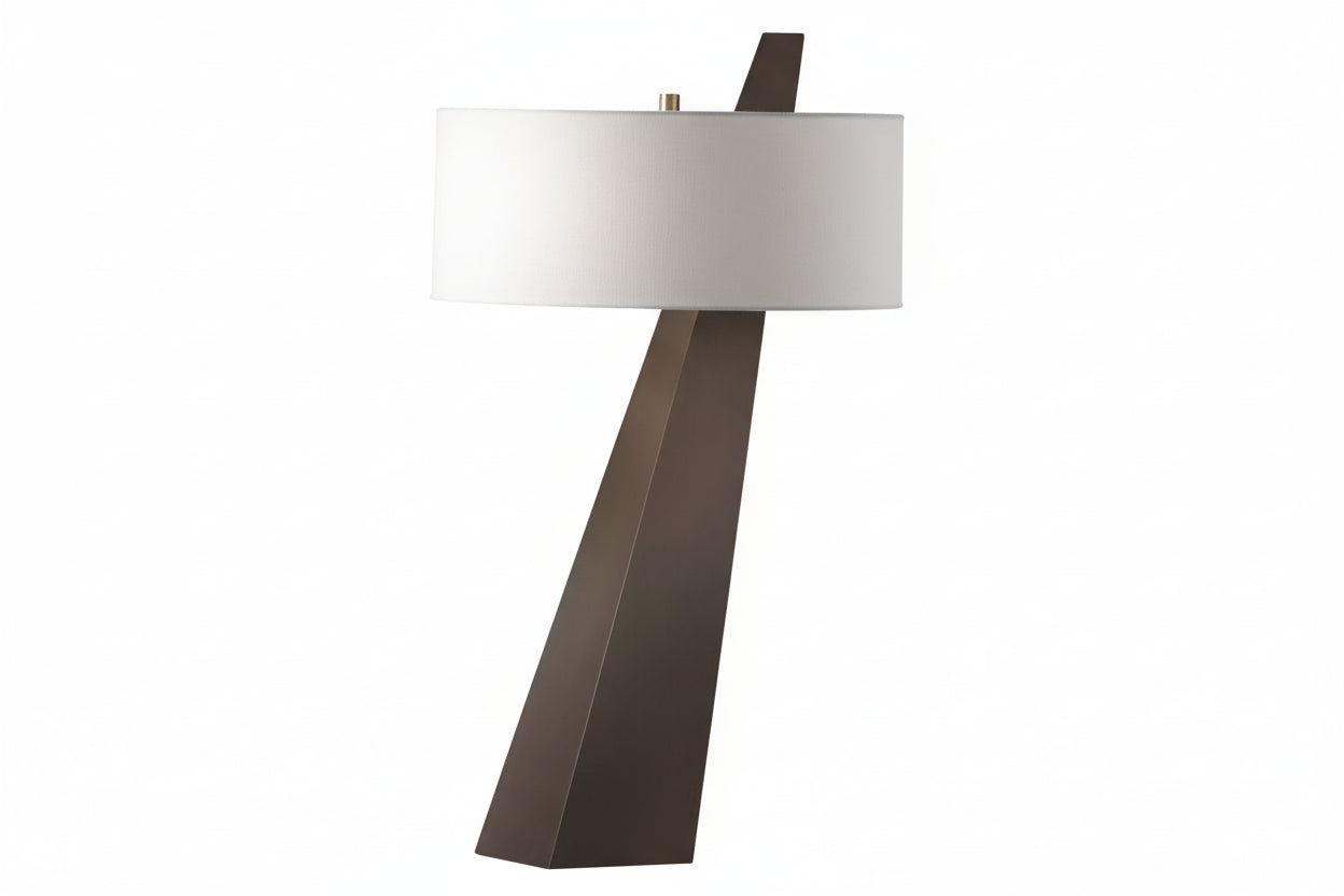 Faceted Black Geometric Table Lamp | Atelier Forma Sculptural Statement Piece