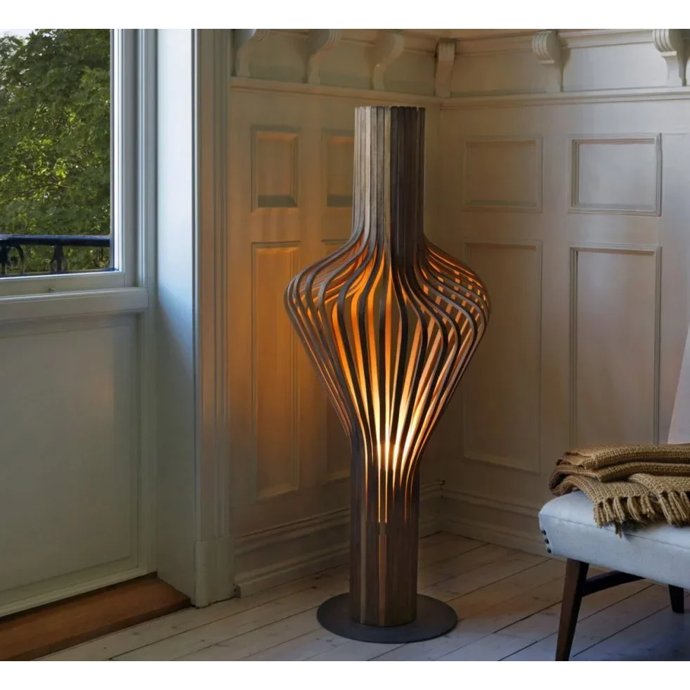 Bentwood Ash Floor Lamp | 120cm Low Profile or Walnut E26/e27 Dimmable Option Scandinavian Casalola Lights Luxury Lamps