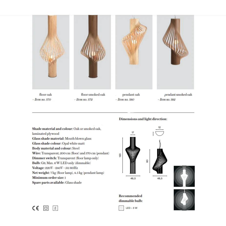 Scandinavian Bentwood Floor Lamp | Organic Sculptural Form