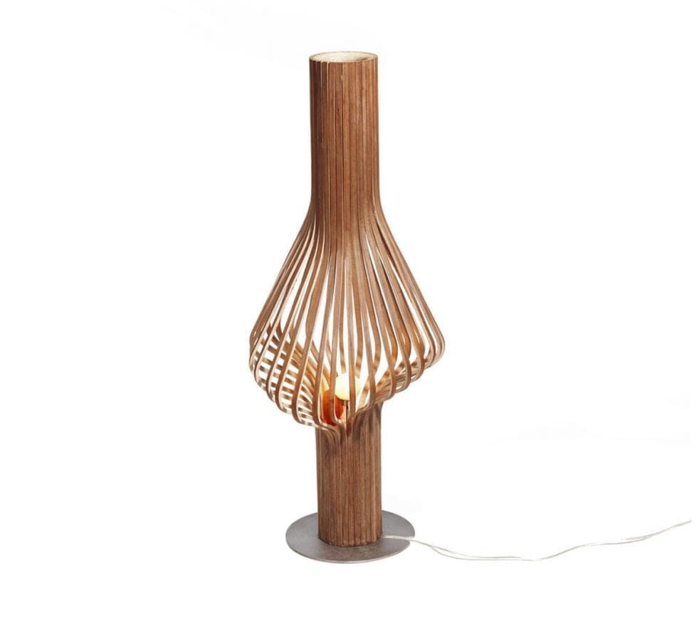 Scandinavian Bentwood Floor Lamp | Organic Sculptural Form - Lamps