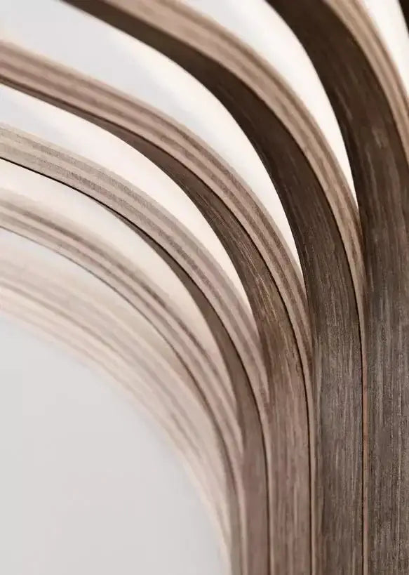 Curved Wood Pendant Lamp | Japandi Kitchen Island Light - Lamps