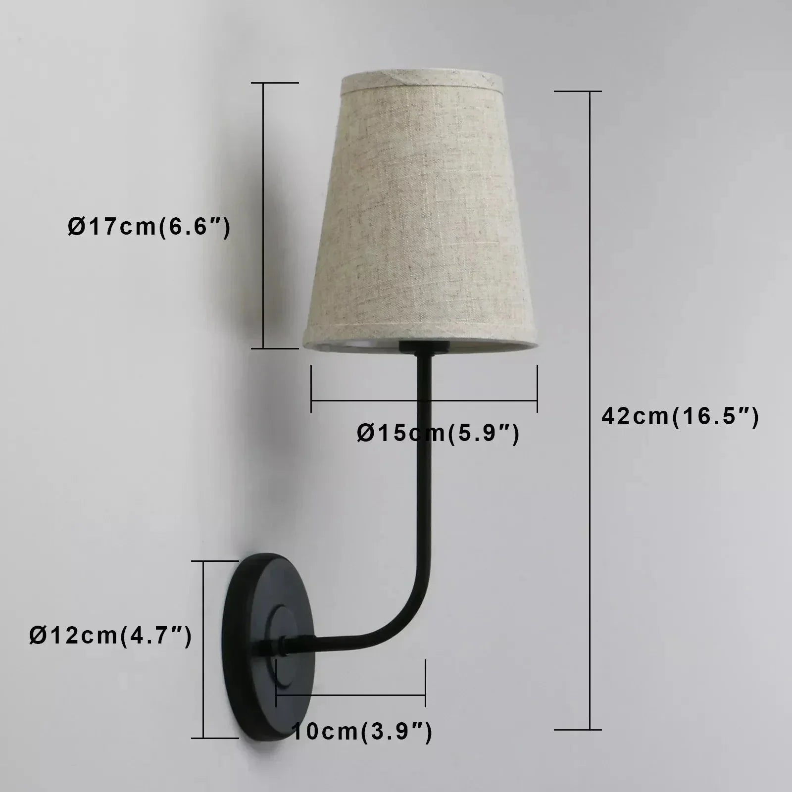 Classical Iron Wall Lamp with Fabric Shade - Elegant Dual-light Mounted Fixture for Bedroom, - Sconces