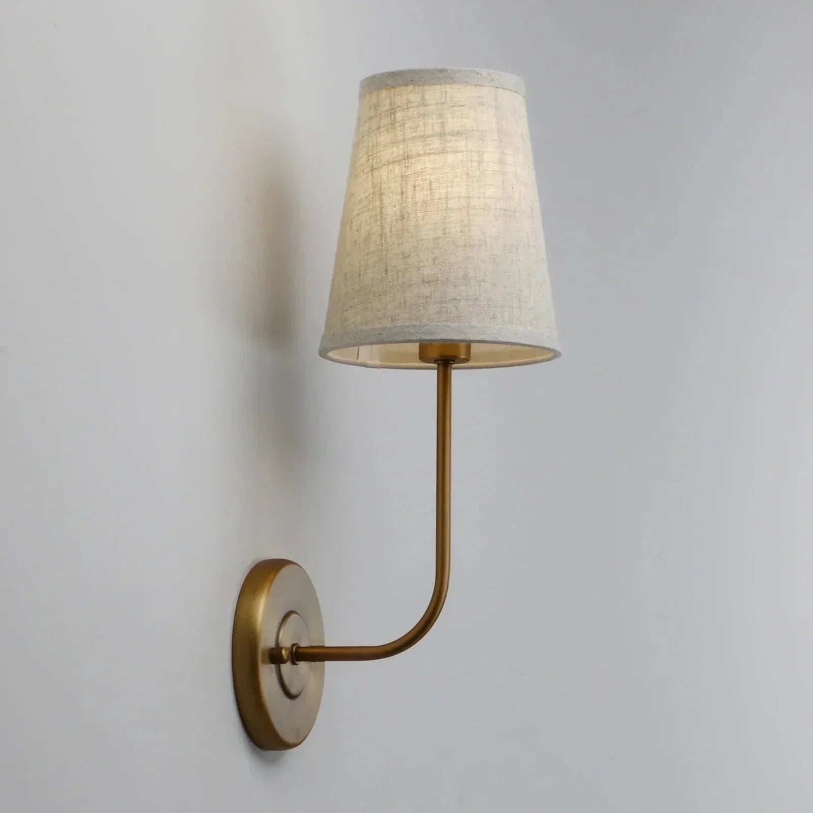 Classical Iron Wall Lamp with Fabric Shade - Elegant Dual-light Mounted Fixture for Bedroom, - Sconces