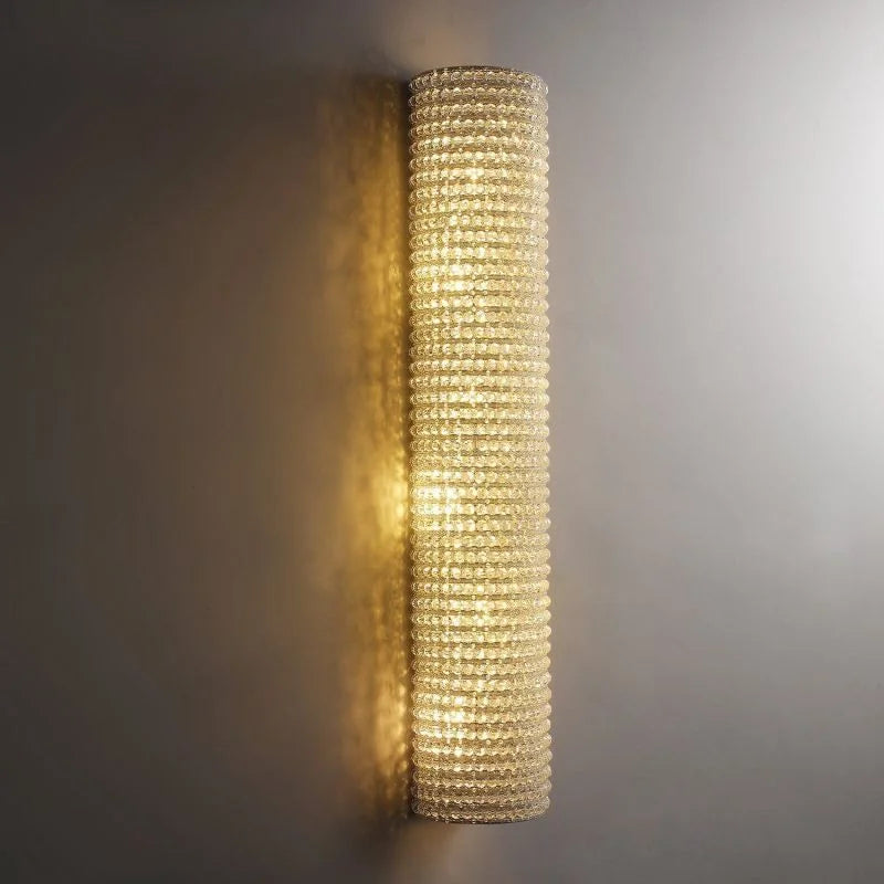 Silver Crystal Wall Sconce | Hand-cut K9 Column 53-90cm Contemporary Hallway & Dining Casalolalights Luxury Lamps