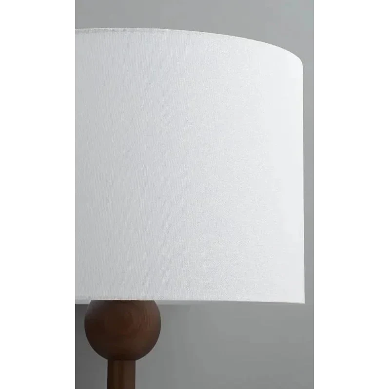 Wood & Linen Floor or Table Lamp | Touch Switch 160cm 70cm Walnut Log Dimmable Option Casalola Lights Luxury Lamps