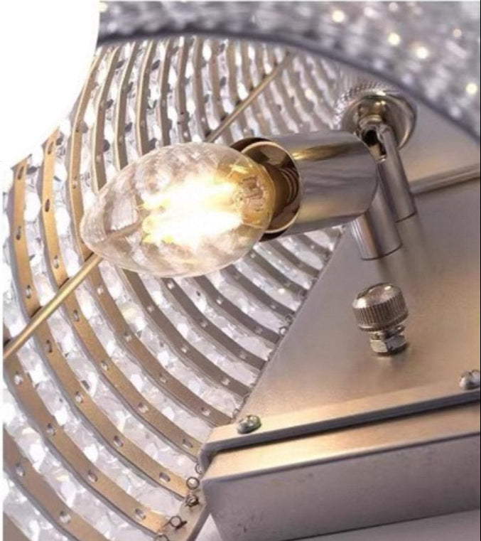 SMOKED AMBER CRYSTAL BEADS WALL SCONCES | CLSC0951W