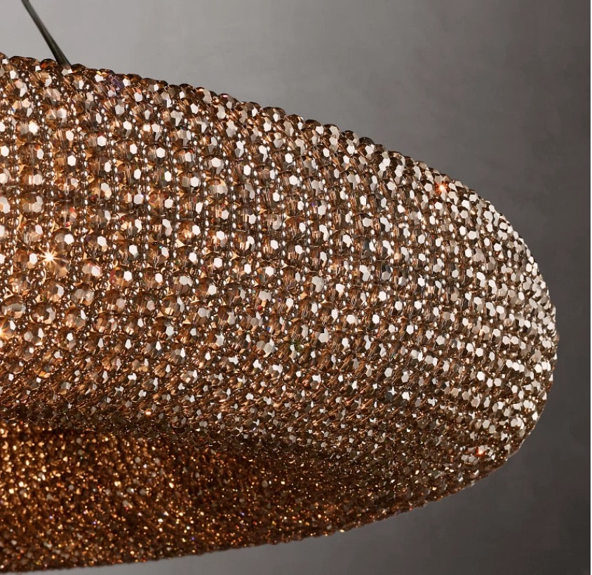 Art Deco Crystal Wall Sconce – K9 Tube Light Amber Casalolalights Luxury Lamps for Interior Designers