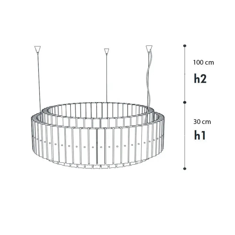 Smoked Glass Drum Chandelier | Tiered Modern Crystal Statement Light - Chandeliers