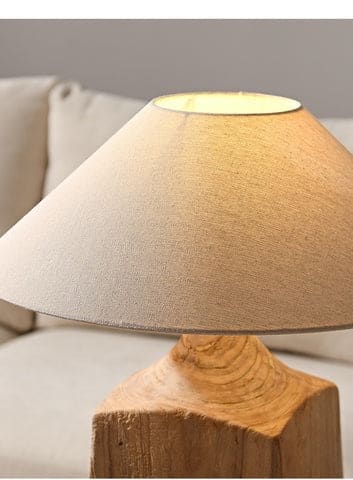 Solid Wood Columnar Floor Lamp for Living Room Bedroom Minimalist Design Japandi - Lamps