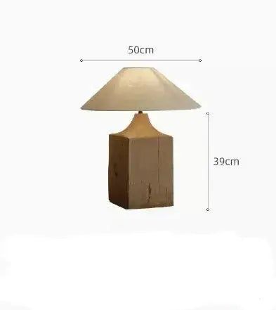 Solid Wood Columnar Floor Lamp for Living Room Bedroom Minimalist Design Japandi - Lamps