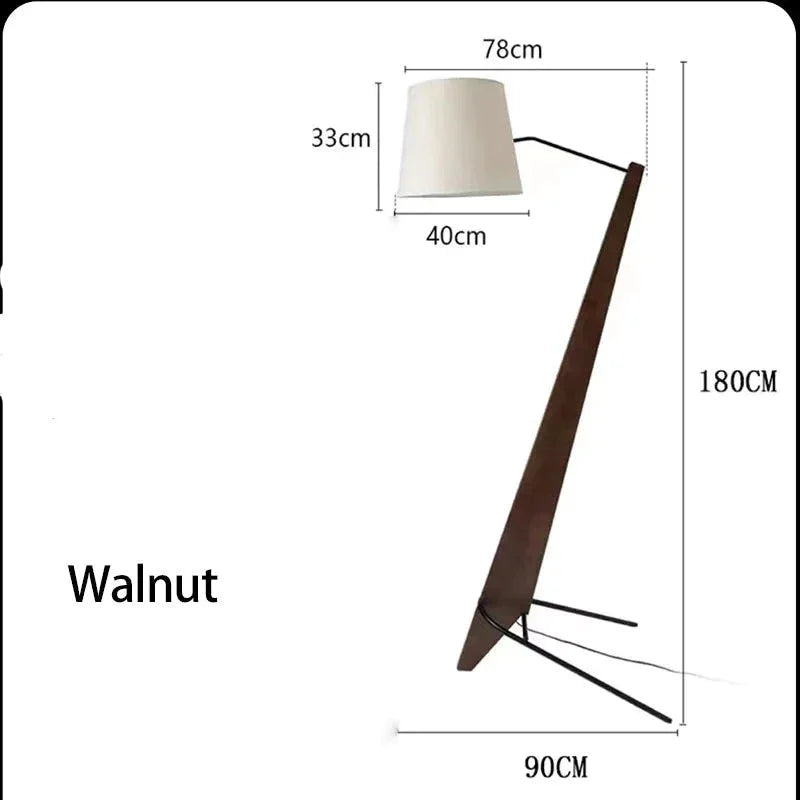 Solid Wood Giant Floor Lamp for Living Room Bedroom Japandi Lamps
