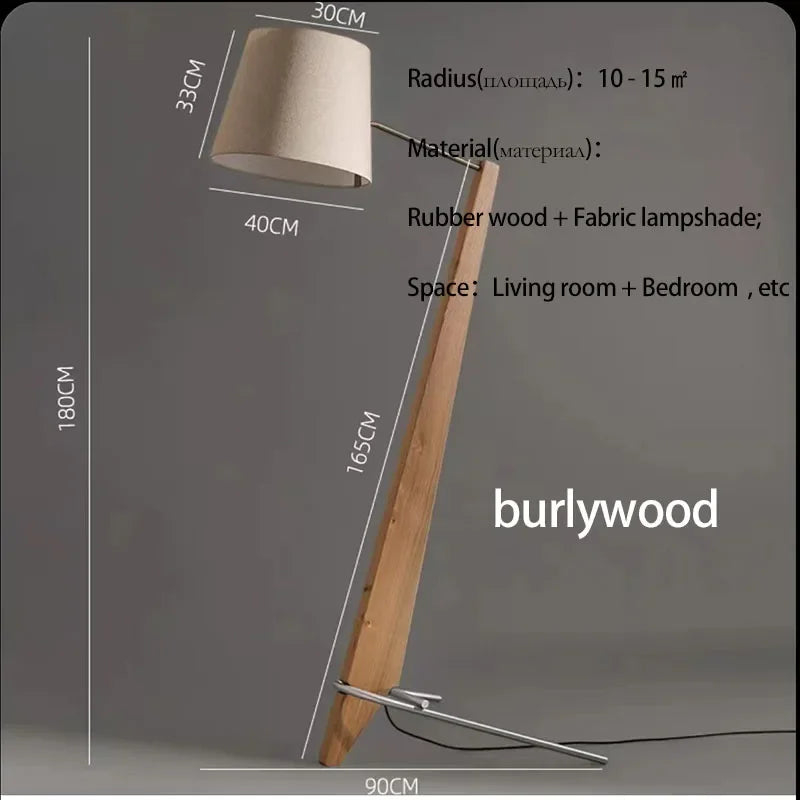 Solid Wood Giant Floor Lamp for Living Room Bedroom Japandi Lamps Casalolalights Luxury Lamps for Interior Designers