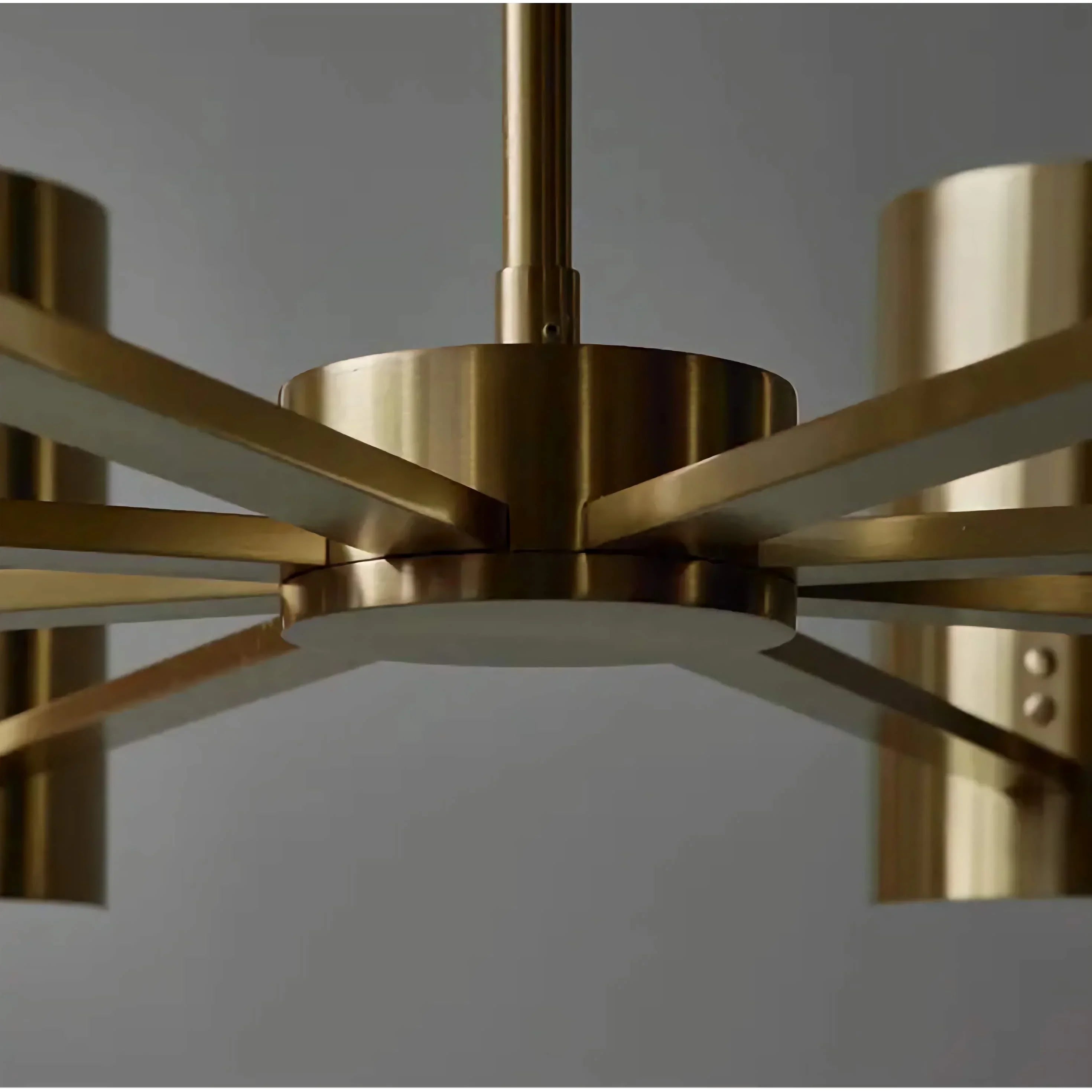 Spanish Alabaster Round Chandelier | Brass Modern Dining Room Light