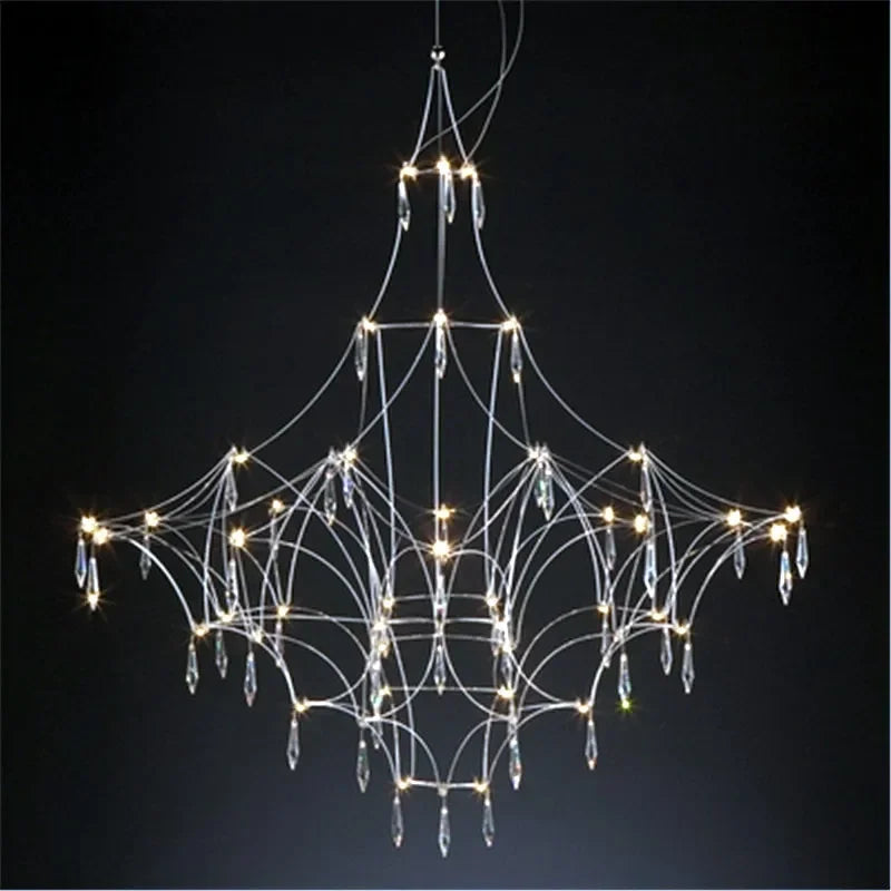 Starry Nights Crystal Chandelier Luxury Ceiling Lamp for Dining Room Kitchen Living