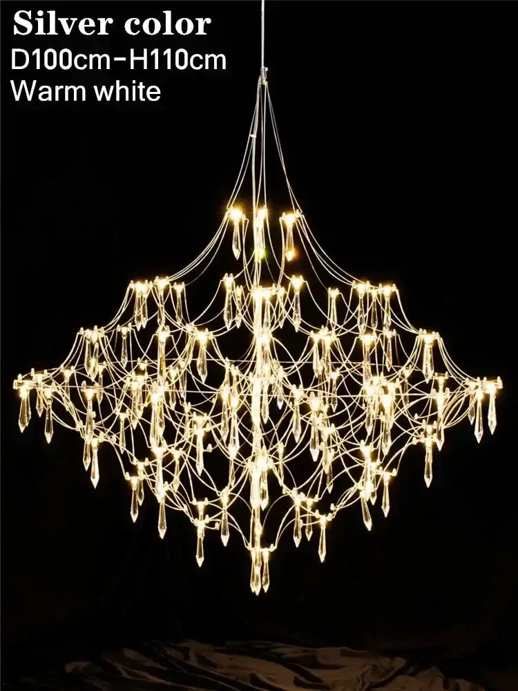 Starry Nights Crystal Chandelier Luxury Ceiling Lamp for Dining Room Kitchen Living - Chandeliers