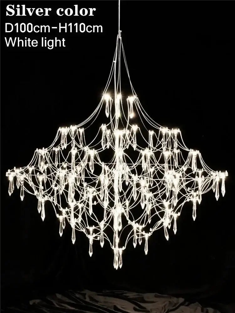 Starry Nights Crystal Chandelier Luxury Ceiling Lamp for Dining Room Kitchen Living - Chandeliers