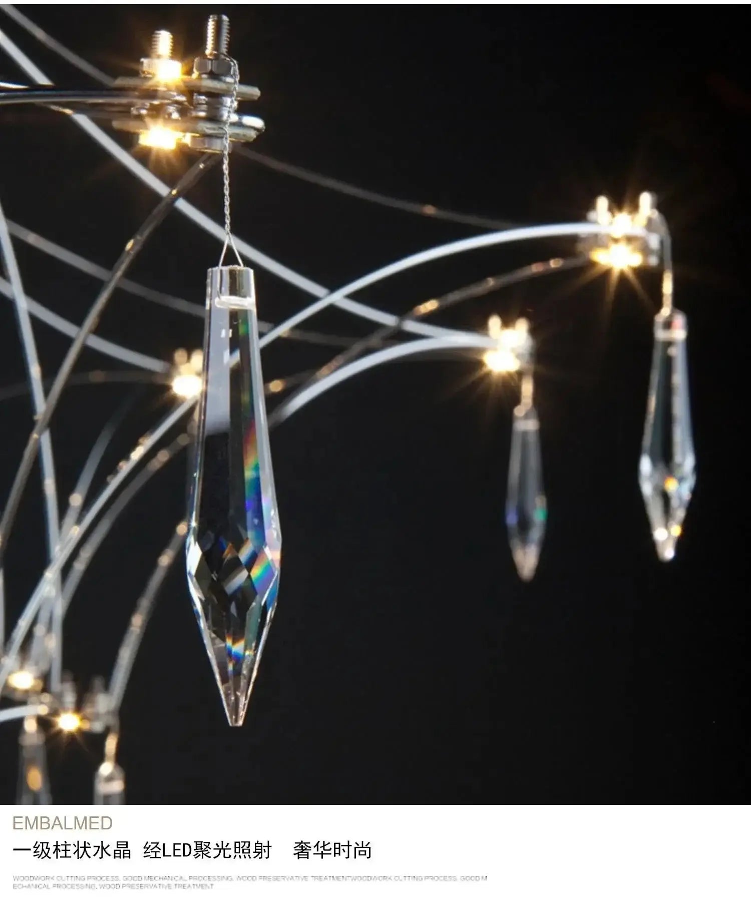 Starry Nights Crystal Chandelier Luxury Ceiling Lamp for Dining Room Kitchen Living - Chandeliers
