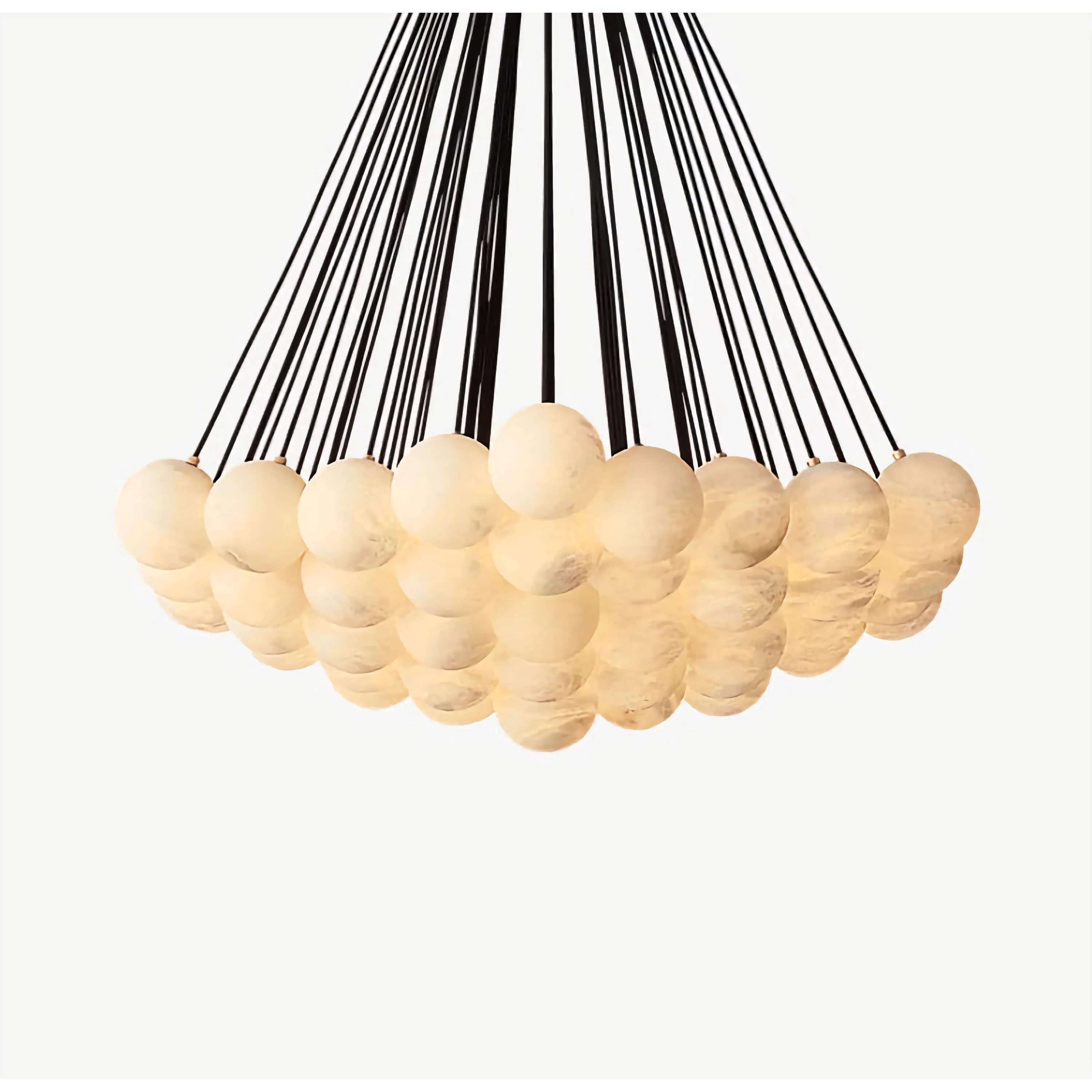 Alabaster Globe Cluster Chandelier Copper – Luxury Staircase & Foyer Pendant Light Casalolalights Luxury Lamps