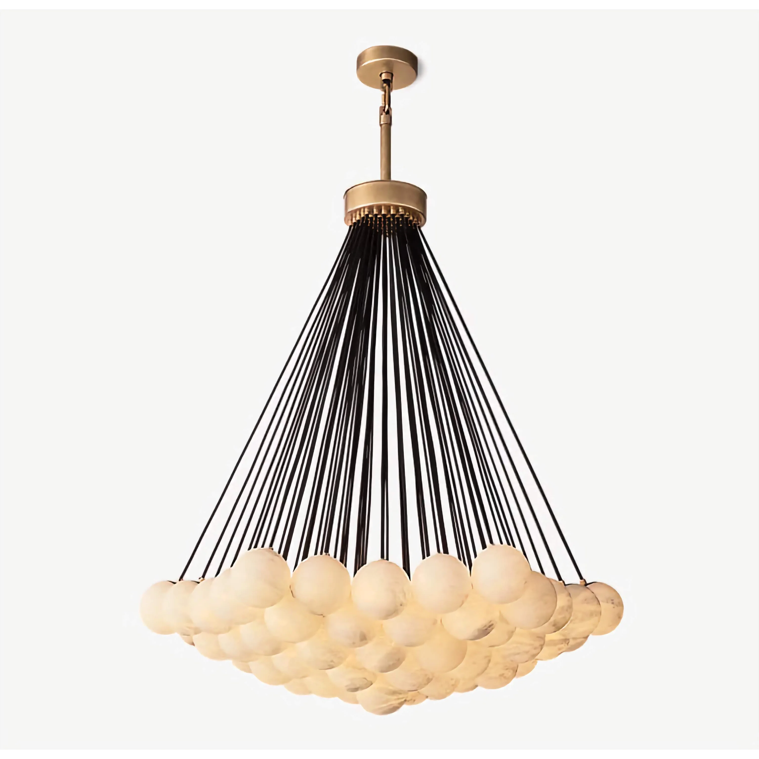 Alabaster Globe Cluster Chandelier Copper – Luxury Staircase & Foyer Pendant Light Casalolalights Luxury Lamps