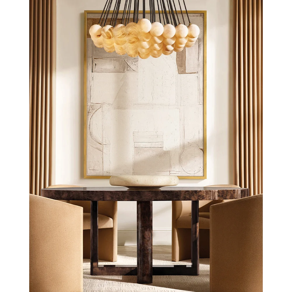 Alabaster Globe Cluster Chandelier Copper – Luxury Staircase & Foyer Pendant Light Casalolalights Luxury Lamps
