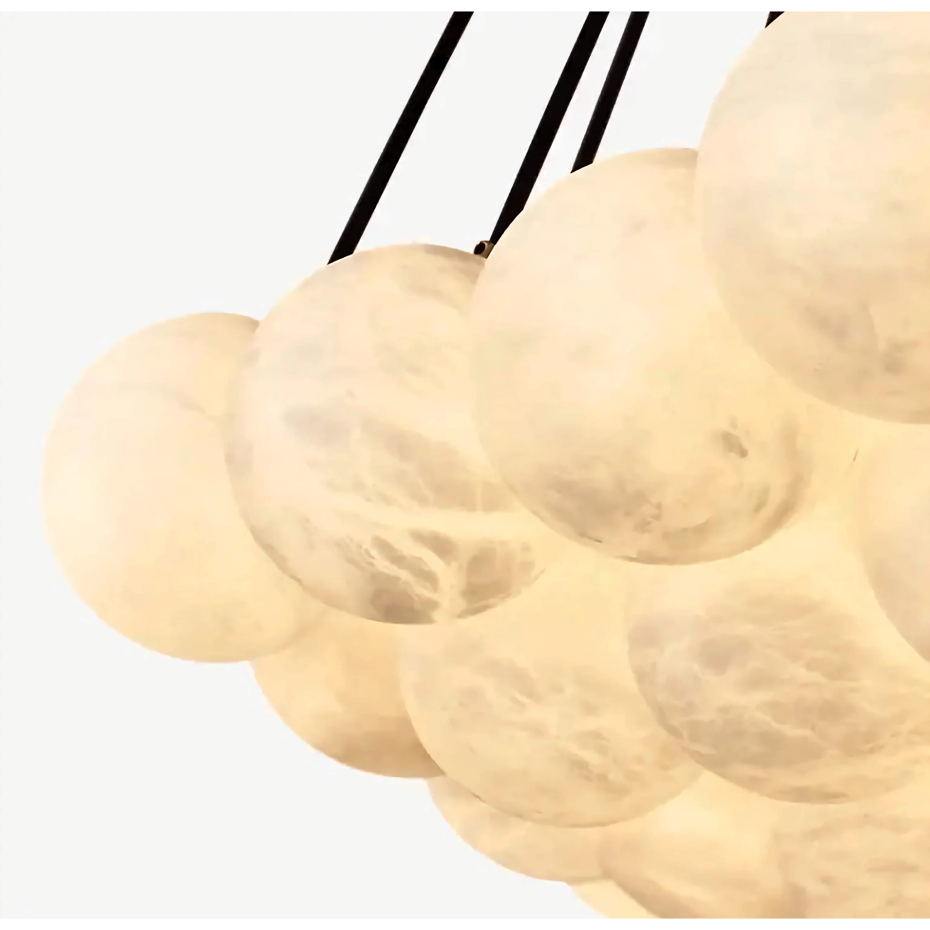 Alabaster Globe Cluster Chandelier Copper – Luxury Staircase & Foyer Pendant Light Casalolalights Luxury Lamps