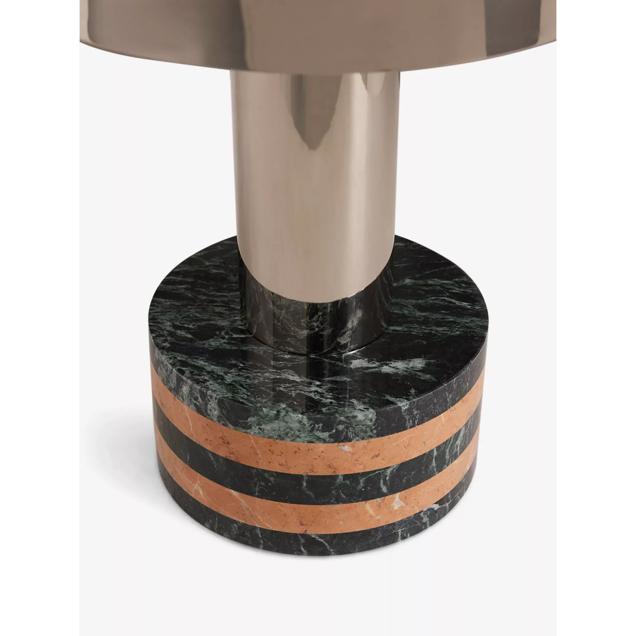 Designer Stainless Steel Dome Lamp 46cm | Contemporary Marble Table Light for Modern Interiors Casalolalights Luxury