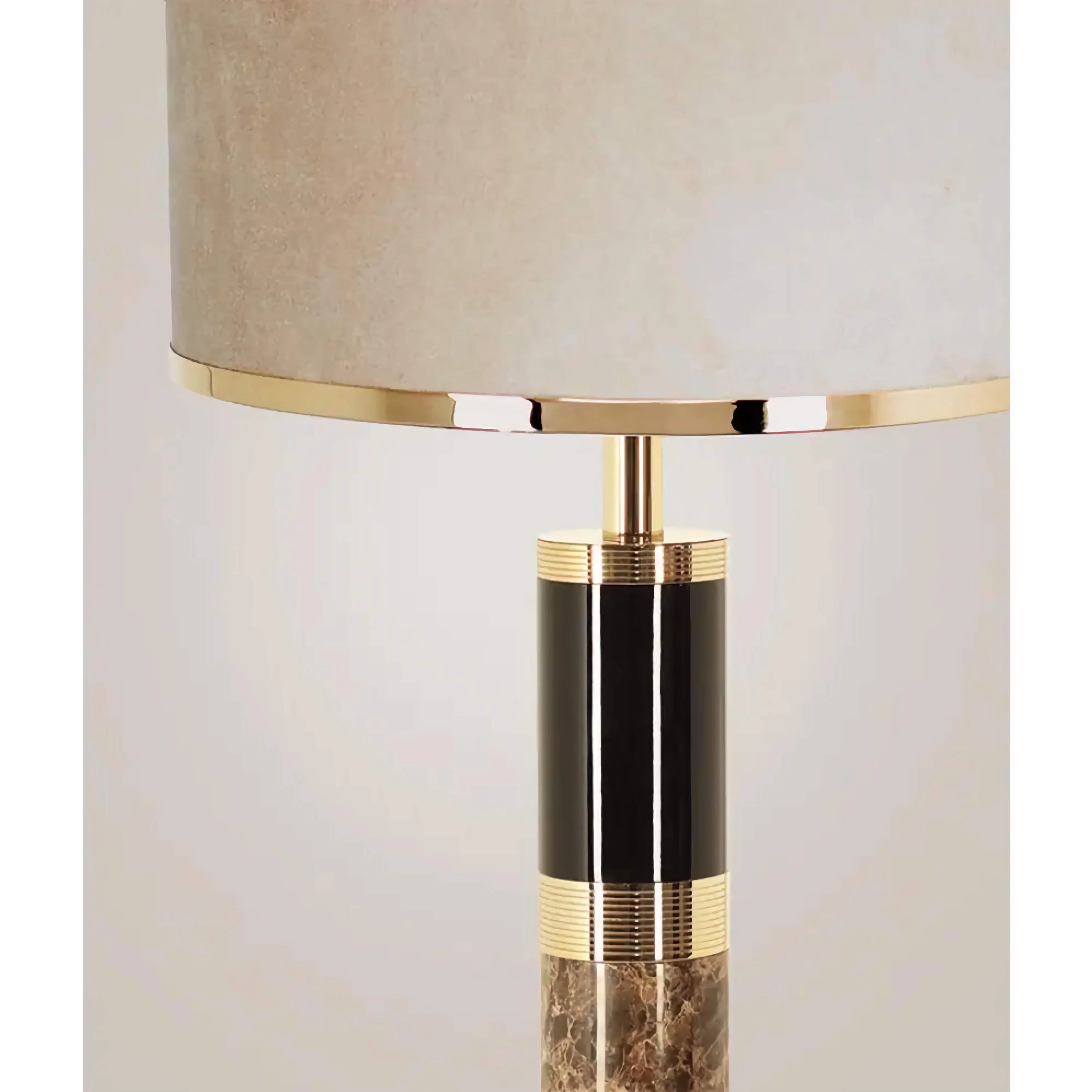 Striped Marble & Brass Floor Lamp | Art Deco Statement Piece Casalolalights Luxury Lamps for Interior Designers